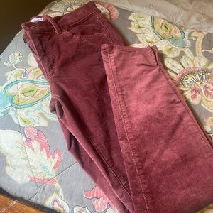 Loft size 2/26. Salmon/rust “modern skinny” pant.